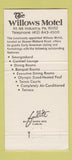 Matchbook Cover - Willows Motel Industry PA 30 Strike