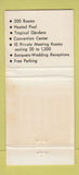 Matchbook Cover - New Sarasota Motor Hotel Sarasota FL WORN 30 Strike