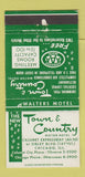 Matchbook Cover - Town and Country Motor Hotel Chicago IL WEAR 30 Strike