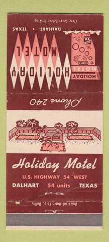 Matchbook Cover - Holiday Motel Dalhart TX 30 Strike