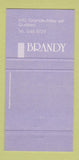 Matchbook Cover - Brandy Quebec QC 30 Strike