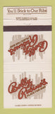 Matchbook Cover - Bobby Rubino's Ribs Fort Lauderdale Hallandale FL 30 Strike