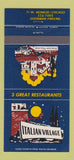Matchbook Cover - Italian Village Chicago IL 30 Strike