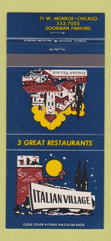 Matchbook Cover - Italian Village Chicago IL 30 Strike