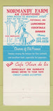 Matchbook Cover - Normandy Farm Potomac MD 30 Strike