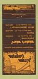 Matchbook Cover - Whaler's Wharf Mississauga ON 30 Strike