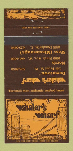 Matchbook Cover - Whaler's Wharf Mississauga ON 30 Strike