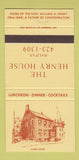 Matchbook Cover - Henry House William Henry Halifax NS 30 Strike