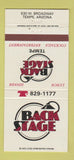 Matchbook Cover - Back Stage Tempe AZ restaurant 30 Strike