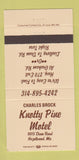 Matchbook Cover - Knotty Pine Motel Hazelwood MO 30 Strike