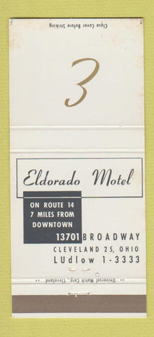 Matchbook Cover - Eldorado Motel Cleveland OH 30 Strike