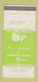 Matchbook Cover - Clarence Walker Flowers Portland OR 30 Strike