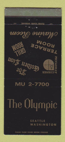 Matchbook Cover - The Olympic Hotel Seattle WA WEAR 30 Strike