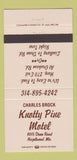 Matchbook Cover - Knotty Pine Motel Hazelwood MO 30 Strike