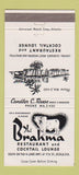 Matchbook Cover - The Brahma Restaurant Ocala FL 30 Strike