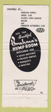 Matchbook Cover - The Brahma Restaurant Ocala FL 30 Strike