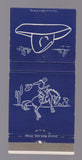 Matchbook Cover - Fred Harvey Cowboy BLUE 30 Strike