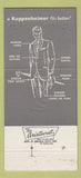 Matchbook Cover Kuppenheimer Men's Clothes Dwight Smith Santa Rosa CA 30 Strike