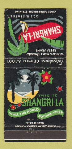 Matchbook Cover - Shangri La Restaurant Chicago IL 30 Strike
