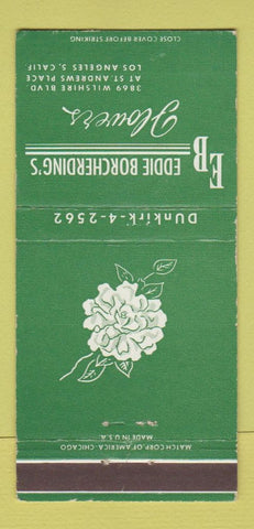 Matchbook Cover - Eddie Borcherding's Flowers Los Angeles CA 30 Strike