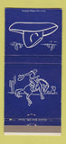 Matchbook Cover - Fred Harvey Cowboy BLUE 30 Strike