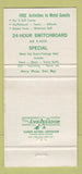 Matchbook Cover - Country Club Inn Motel Dallas TX WEAR 30 Strike