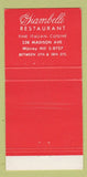 Matchbook Cover - Giambelli Ristorante New York City 30 Strike