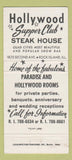 Matchbook Cover - Woody Cather Hollywood Supper Club Rock Island IL 30 Strike
