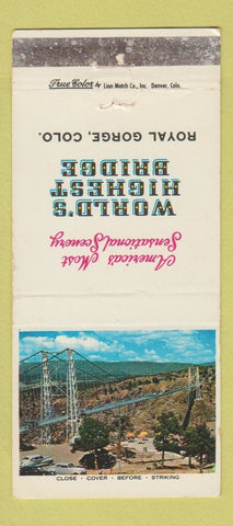 Matchbook Cover - Royal Gorge Colorado WEAR 30 Strike