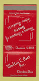Matchbook Cover - Walter Best Chardon OH Silica Products WEAR 30 Strike