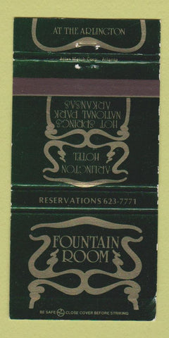 Matchbook Cover - Arlington Hotel Hot Springs National Park AR WEAR 30 Strike