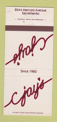 Matchbook Cover - Cjay's Sacramento CA ribs 30 Strike