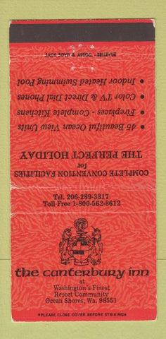 Matchbook Cover - Canterbury Inn Ocean Shores WA WEAR 30 Strike