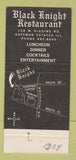 Matchbook Cover - Black Knight Restaurant Hoffman Estates IL 30 Strike