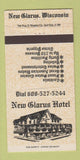 Matchbook Cover - New Glarus Hotel WI 30 Strike