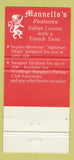 Matchbook Cover - Mannello's Red Lion Inn Bensalem PA WORN 30 Strike