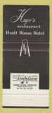 Matchbook Cover - Hugo's Restaurant Hyatt House Motel WEAR 30 Strike