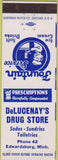 Matchbook Cover - DeLucenay's Drugs Edwardsburg MI