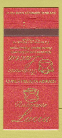 Matchbook Cover - Ristorante Lucia  Boston MA Italian 30 Strike