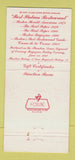 Matchbook Cover - Ristorante Lucia  Boston MA Italian 30 Strike