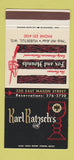 Matchbook Cover - Karl Ratzch's Hubertus WI 30 Strike