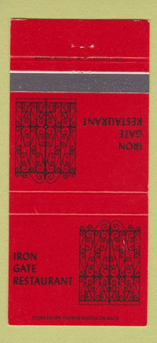Matchbook Cover - Iron Gate Restaurant Belmont CA 30 Strike