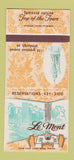 Matchbook Cover - Le Mont Restaurant Pittsburgh PA 30 Strike