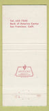 Matchbook Cover - Carnelian room San Francisco CA 30 Strike
