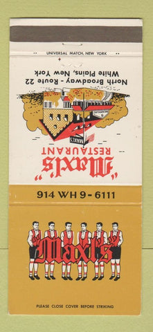 Matchbook Cover - Maxl's Restaurant White Plains NY 30 Strike