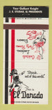 Matchbook Cover - El Dorado Steak Milwaukee WI 30 Strike
