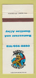 Matchbook Cover - Barney Oldfield's Restaurant Sheraton Dallas TX 30 Strike