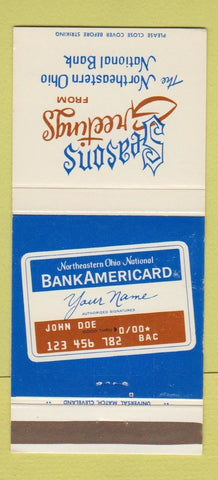 Matchbook Cover - Northeastern Ohio National Bank Christmas 30 Strike