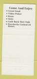 Matchbook Cover - Gold Rush Casino Henderson NV 30 Strike