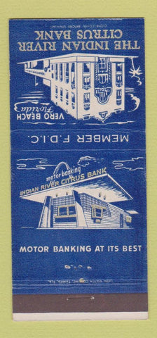 Matchbook Cover - Indian River Citrus Bank Vero Beach FL 30 Strike